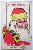 Santa Claus Winking Eye Mechanical Christmas Postcard Haviland Undivided... - £28.24 GBP