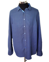Berto Romani London Shirt Men&#39;s Size 2XL Blue Button Front Long Sleeves - £11.84 GBP