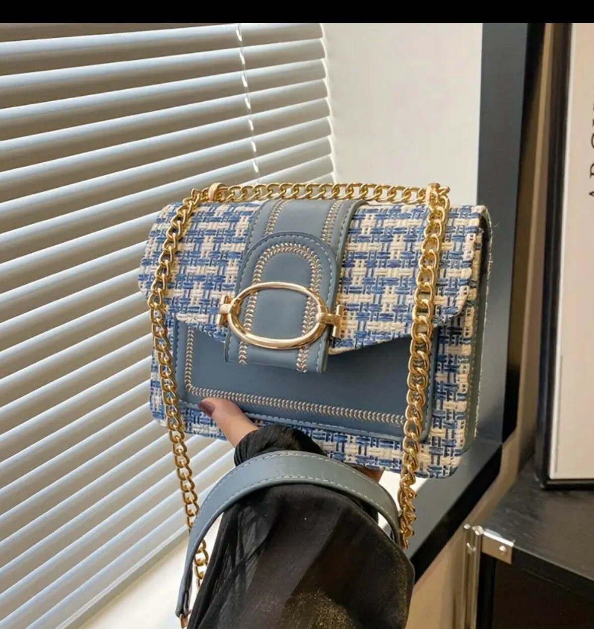Women Blue Handbag Shoulder Lady Crossbody Bag Purse - $18.00