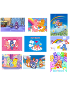 9 Care Bears Inspired Stickers, Party Supplies, Decorations, Labels, Favors - £9.39 GBP