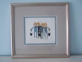 Vintage 1984 P. Buckley Moss Framed Lithograph Print Signed in Pencil 853/1000 - £119.88 GBP