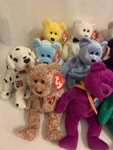 TY Beanie Babies - lot of 17 random BEARS and RESCUE DOG, Cubbie, Erin, etc... - £39.68 GBP