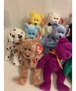 TY Beanie Babies - lot of 17 random BEARS and RESCUE DOG, Cubbie, Erin, ... - £38.91 GBP
