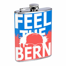 Bernie Sanders D2 Flask 8oz Stainless Steel Hip Drinking Presidential Candidate - £11.78 GBP