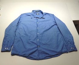 Eddie Bauer Legend Wash Men&#39;s Size 2XL Long Sleeve Button Up Blue Cotton Shirt - £11.75 GBP