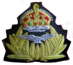 NEW ROYAL NAVY AIR SERVICE R.N.A.S. OFFICER Bullion Badge KING CROWN CP ... - £17.13 GBP