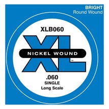 D&#39;Addario XLB060 Nickel Wound Bass Guitar Single String, Long Scale, .060 - £12.76 GBP
