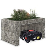 vidaXL Lawn Mower Garage Silver Steel wire 43.3 x 31.5 x 23.6 in - $199.40 CAD