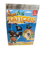 Temporary Tattoos Pirate 25 Party Favor Birthday Gift Stocking Cartoon B... - £7.69 GBP
