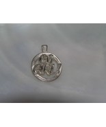 Estate 925 Silver Marked GO GIRL! In Open Circle Small Pendant or Charm ... - £7.58 GBP