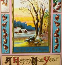 New Years Postcard Ring Out The Old In The New 1914 Embossed Series 51 Antique - $16.88