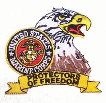 MARINES PROTECTORS OF FREEDOM EMBRODIERED PATCH P674 new patches militar... - $6.82