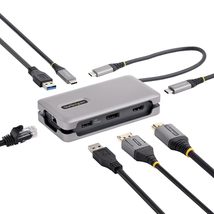 StarTech.com USB-C Multiport Adapter - 4K 60Hz HDMI/DP - 3-Port USB Hub - 100W P - £99.68 GBP