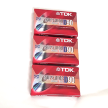 TDK Superior D90 Normal Bias Cassette Tapes Lot of 3 Blank Cassettes Recording - £12.89 GBP