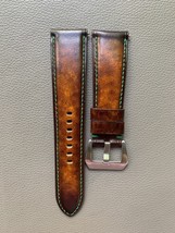 Brown Genuine VEG Cowhide Leather Watch Strap Band - Custom Handmade Men... - $39.00