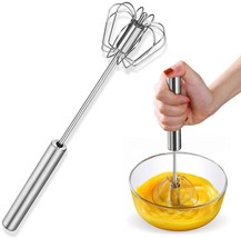 Semi-Automatic Egg Whisk Hand Push Egg Beater Stainless Steel Blender Mixer - £11.00 GBP