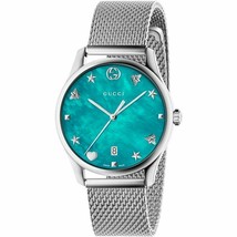 Gucci Women&#39;s YA1264039 G-Timeless Stainless Steel Watch - £448.77 GBP