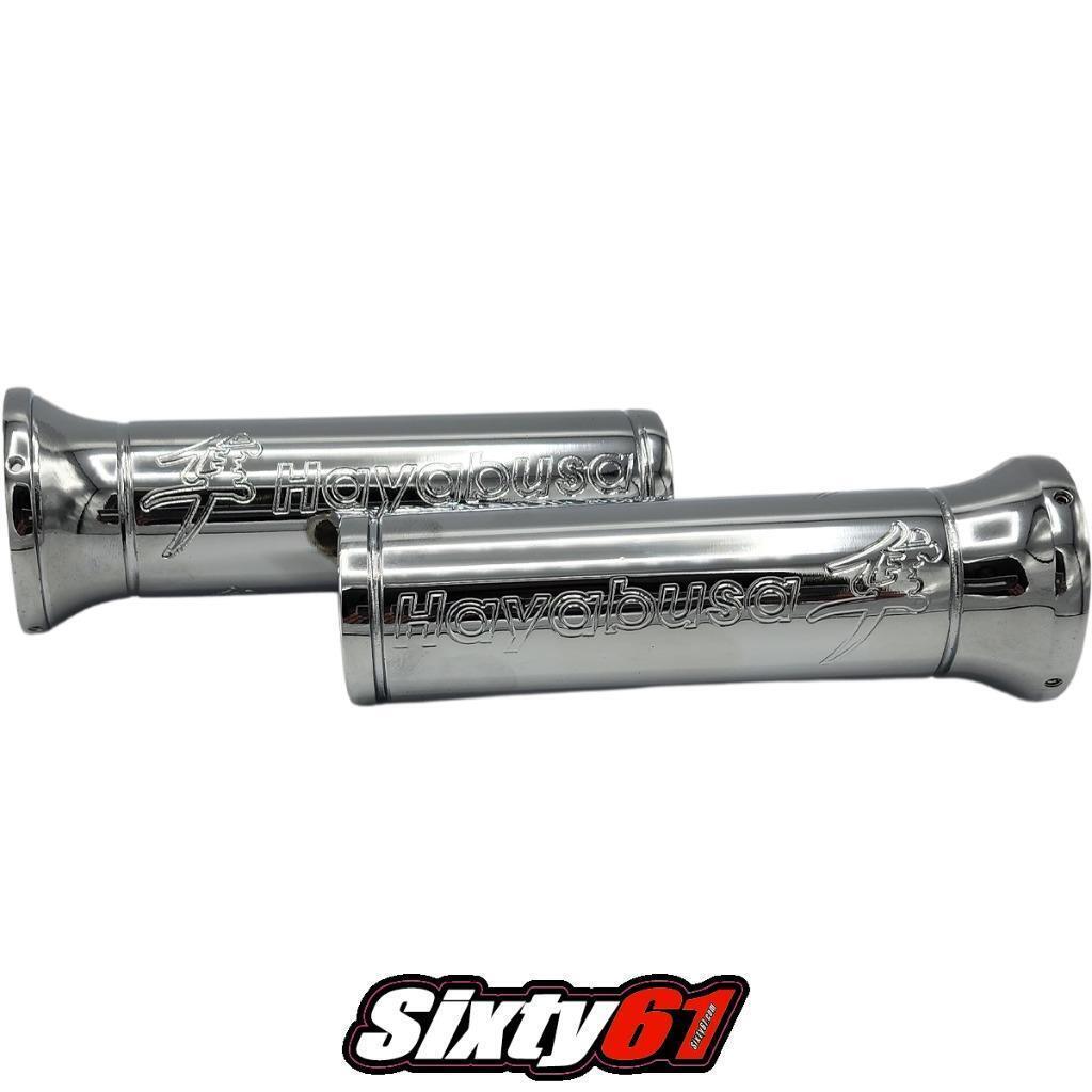 Honda CBR 600F4i 600RR 900RR 954RR 1000RR Chrome Grips Engraved - $35.33