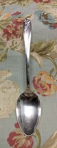 Vintage Rogers Silver Plate Daffodil Large Serving Spoon 1950 7 3/8&quot; long - £11.62 GBP