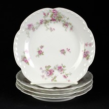 Haviland Limoges Schleiger 244D Roses &amp; Daisies Bread Plate Set, Antique 6 1/4&quot; - £31.38 GBP