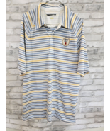 Greg Norman Dry Fit Striped Yellow Blue Polo Michelob Ultra Kingsmill CC... - $285.40 MXN