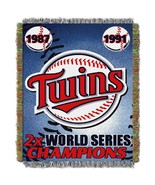 Minnesota Twins World Series Commemorative Woven MLB Tapestry Throw 48x60 - €34,45 EUR