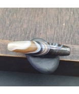 Ancienne perle d&#39;agate baguée motif naturel rare ancien yéménite BD-j-18 - $1,061.34 MXN