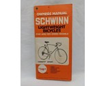 Vintage 1979 Schwinn Lightweight Bicycles Owners Manual - £21.30 GBP