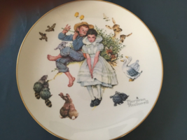 10.5 In. Gorham Fine China Norman Rockwell Plate-Spring-&quot;Sweet Song So Y... - $14.00