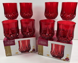 (8) Cristal D&#39;Arques Longchamp Ruby Double Old Fashioned Set Crystal France Lot - £87.32 GBP