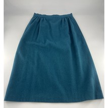 Vintage Y2K Wool Blend Pencil Midi Skirt Womens Size 14 Skirt Blue Teal ... - $42.54 CAD