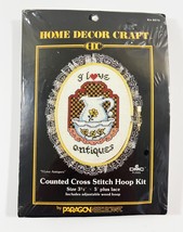 Paragon Needlecraft Counted Cross Stitch 8076 I Love Antiques Hoop Kit - $11.64