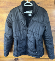 Columbia Womens Small Puffer Jacket Black Full Zip Lightweight/No Hood - $492.40 MXN