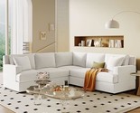Merax Sectional Modular Sofa with 2 Tossing Cushions and Solid Frame for... - $1,623.99