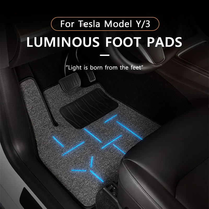 Ambient Light Floor Mat For Tesla Model Y 3 2021 to 2023 Mood Lighting Left - £386.35 GBP+