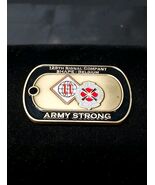 US Army 128th Signal Co. Dog Tag Shaped Challenge Coin By 1SG Samuel Z. ... - $265.93 MXN