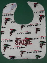 ATLANTA FALCONS PERSONALIZED BABY BIB BIBS Large Cotton + Terry Embroide... - $14.99