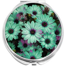 Teal Daises Compact with Mirrors - Perfect for your Pocket or Purse - $11.76