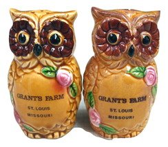 Grant&#39;s Farm Owls Souvenir Salt and Pepper Shaker Set - St. Louis, Missouri   - £7.62 GBP