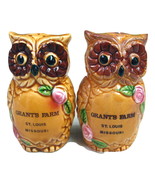 Grant&#39;s Farm Owls Souvenir Salt and Pepper Shaker Set - St. Louis, Misso... - £7.83 GBP