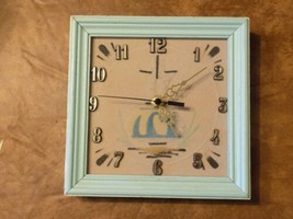 Native American Navajo Pottery Vase Sandpainting Framed Wall Clock Decor - $24.75