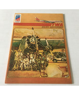 Vintage TWA golden anniversary in flight food and drink menu movie photo... - $19.75