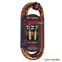 AxeTec Parts WCPL-10F-BRW 10 Foot High-End Woven Noise Free Guitar Cable - 1/4"  - £23.52 GBP