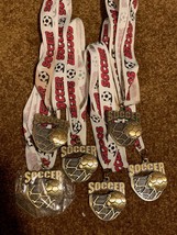 Set of 6 Soccer - Football Medals on Lanyard - £9.37 GBP