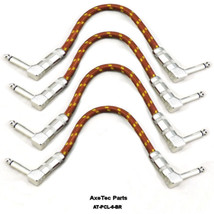 Axe Tec Parts Woven Guitar Effect Patch Cables At Wclp 6 4 Pack Brown Free Shippi - £27.37 GBP