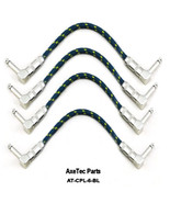 AxeTec Parts Woven Guitar Effect Patch Cables AT-WCLP-6-4 PACK Blue FREE... - $47.47 CAD