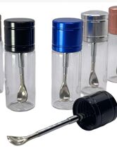 1PC Mini Glass Bottle Jar w/ Telescopic Spoon Scoop Kit for  Supplements... - $19.99 CAD