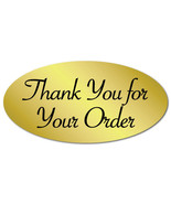 &quot;Thank You for Your Order&quot; Oval Stickers 2&quot; x 1&quot;, Roll of 1,000 Seals - £42.09 GBP