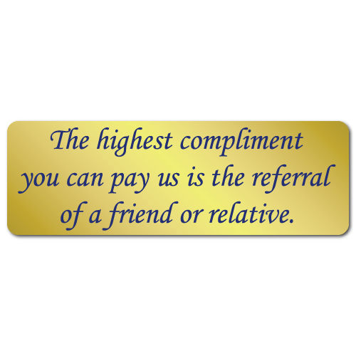 3&quot; x 1&quot; &quot;Highest Compliments&quot; Gold Stickers, Roll of 50 Seals - $9.64