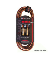 AxeTec Parts WCPL-10F-BRW 10 Foot High-End Woven Noise Free Guitar Cable... - $40.96 CAD